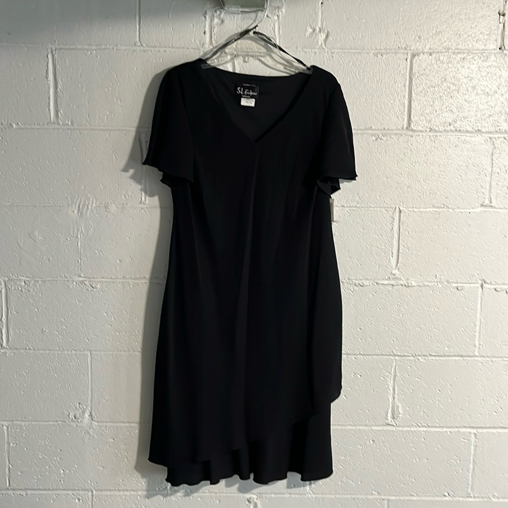 SL Fashions Simple Black Dress-NWT! Size 16W.